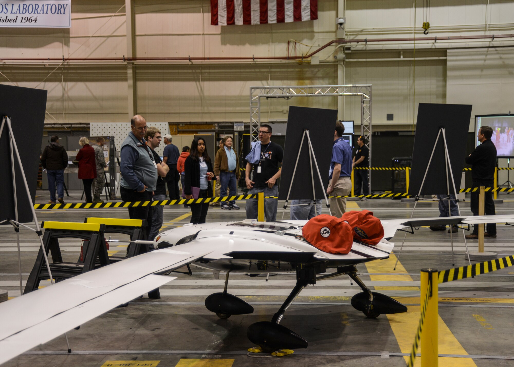 Some of the technology on display was not solely to NASA's credit. The U.S. Air Force Research Laboratory also worked with NASA on the X-56, a 28-foot wing span unmanned aerial vehicle designed to test active control of flexible structures.
(U.S. Air Force photo by Rebecca Amber)