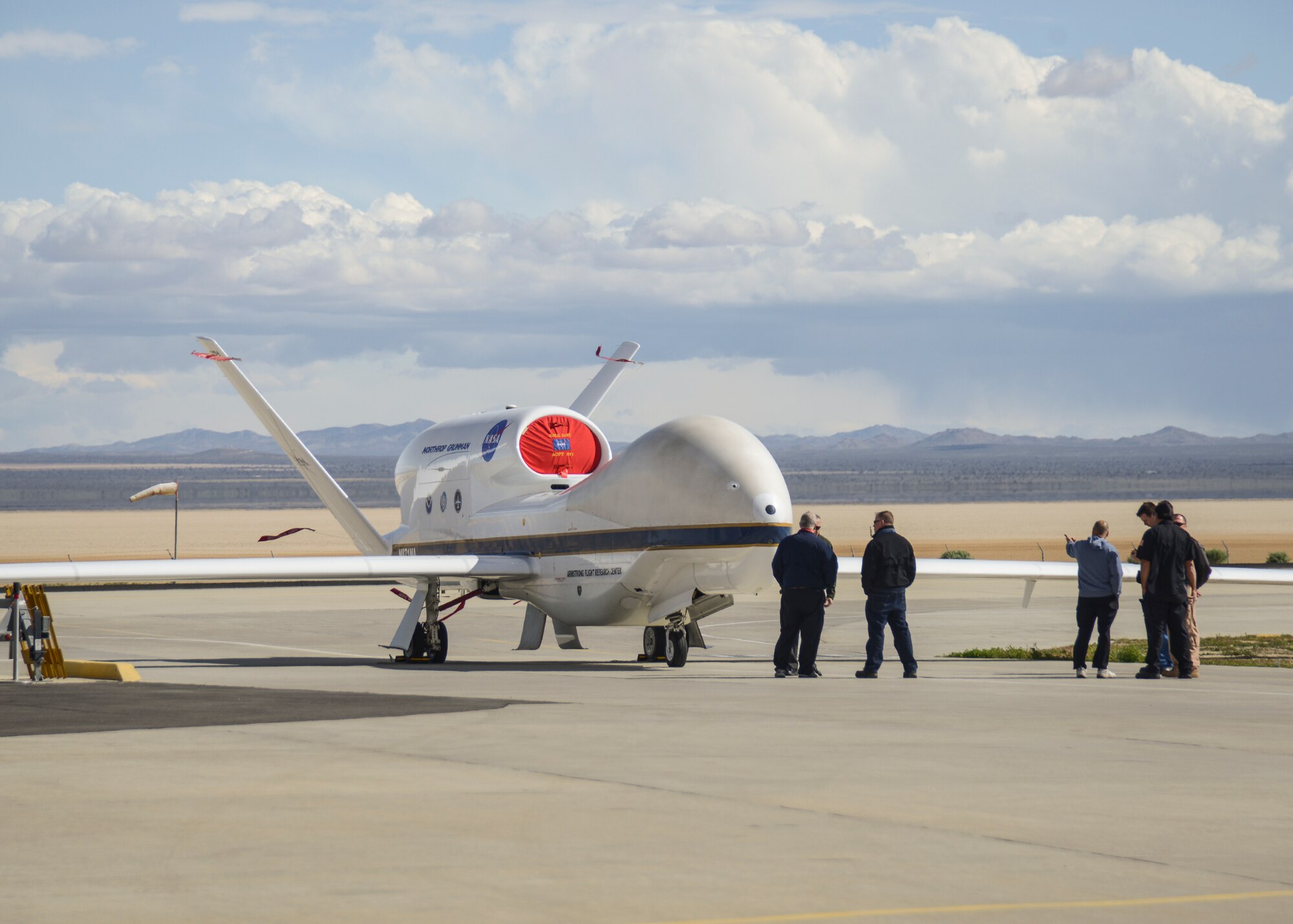On the Flight Test Research Ramp sat a Global Hawk Airborne Science Aircraft. (U.S. Air Force photo by Rebecca Amber)