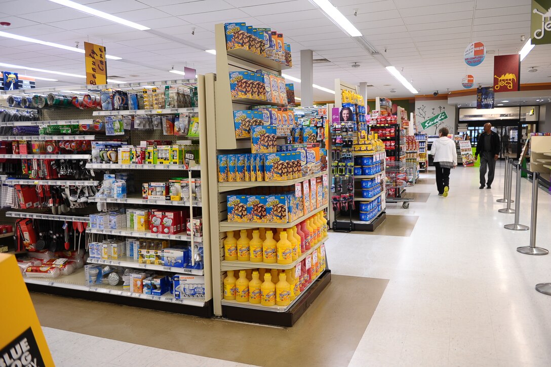 The Columbus AFB Commissary was closed Feb. 9-10 for a shelving upgrade. Many products were also rearranged to provide a better shopping experience. (U.S. Air Force photo/Airman Daniel Lile) 