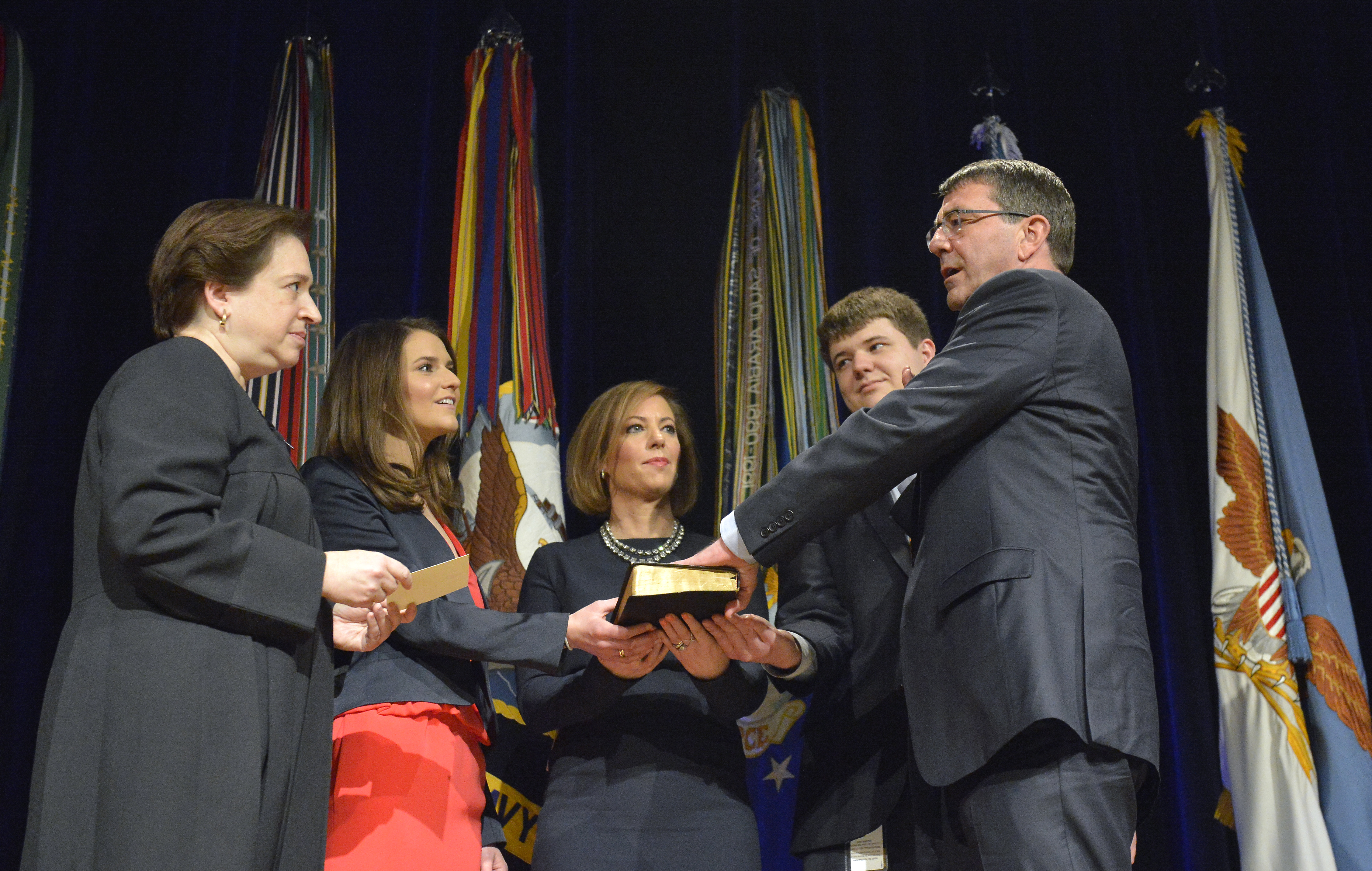 Supreme Court Justice Elena Kagan administers the oath of office to