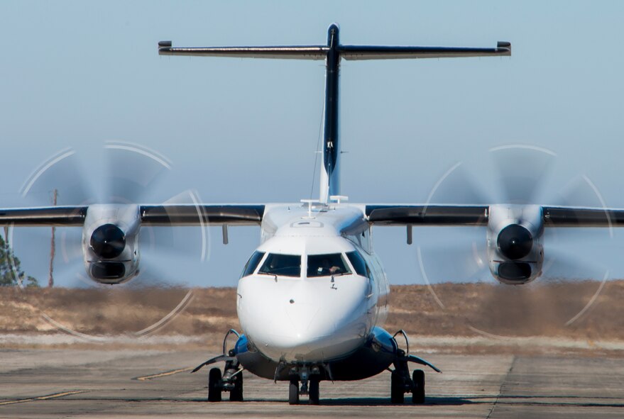 A C-146 from the 524th Special Operations Squadron based at Cannon AFB, prepares to taxi at Duke Field, Fla., Jan. 28.  The aircraft can carry a maximum of 27 passengers or 6,000 pounds of cargo.  Although this aircraft is assigned to the 524th, it supports detachments around the world.  (U.S. Air Force photo/Tech. Sgt. Jasmin Taylor)