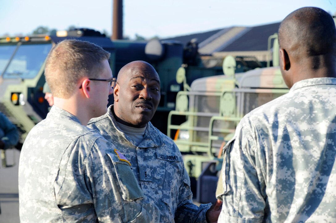 Airmen from the 317th Airlift Squadron, 38th and 81st Aerial Port Squadrons conduct a joint training scenario with the 1189th Transportation Brigade and the 941st Transportation Company at Joint Base Charleston – Air Base, S.C. March 7-8, 2015. This is the first time these units have facilitated this type of training where both branches of service worked side-by-side, executing weight and balance of vehicles, load planning, cargo buildup as well as the loading of equipment onto a C-17 Globemaster III. Soldiers and Airmen worked together over a two-day period to sharpen various transportation skills needed for their jobs. The 317 AS, 38 and 81 APS are assigned to the 315th Airlift Wing. The 1189th TSB and the 941st TSC are Reserve units that operate out of the JB Charleston – Weapons Station. (U.S. Air Force photo by Staff Sgt. Bobby Pilch)