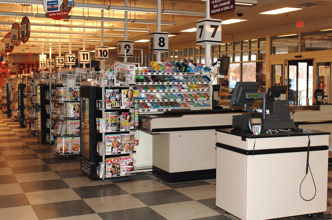 Nearly half of the registers at the Commissary at Fort Eustis, Va., have been removed to make way for new, upgraded and self-help registers. Once completed, the commissary will see an increase of 18,000 square feet of shopping space. (U.S. Air Force photo by Staff Sgt. Teresa J. Cleveland/Released)