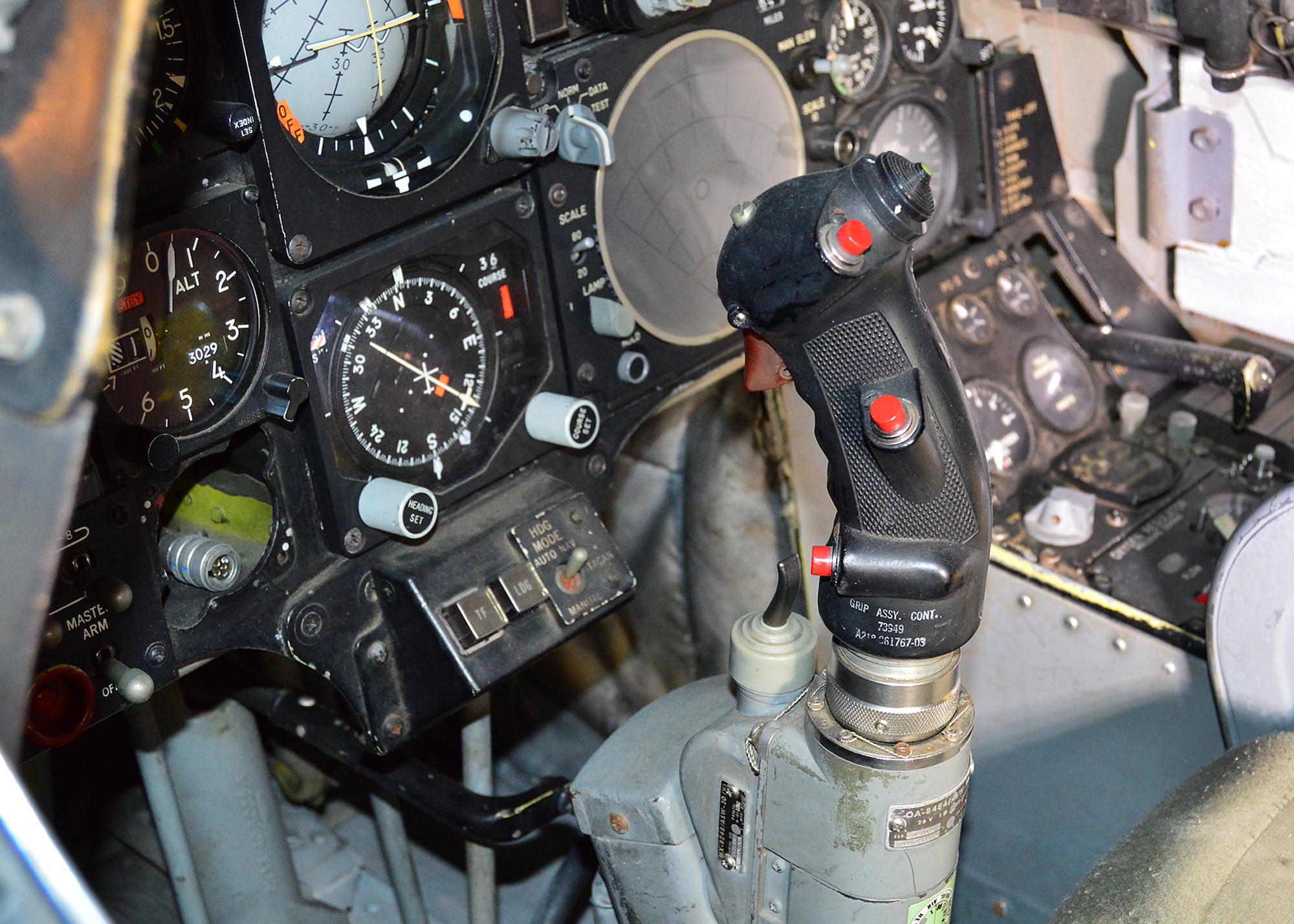 DAYTON, Ohio - LTV A-7D Corsair II cockpit in the Southeast Asia War Gallery at the National Museum of the U.S. Air Force. (U.S. Air Force photo by Ken LaRock)