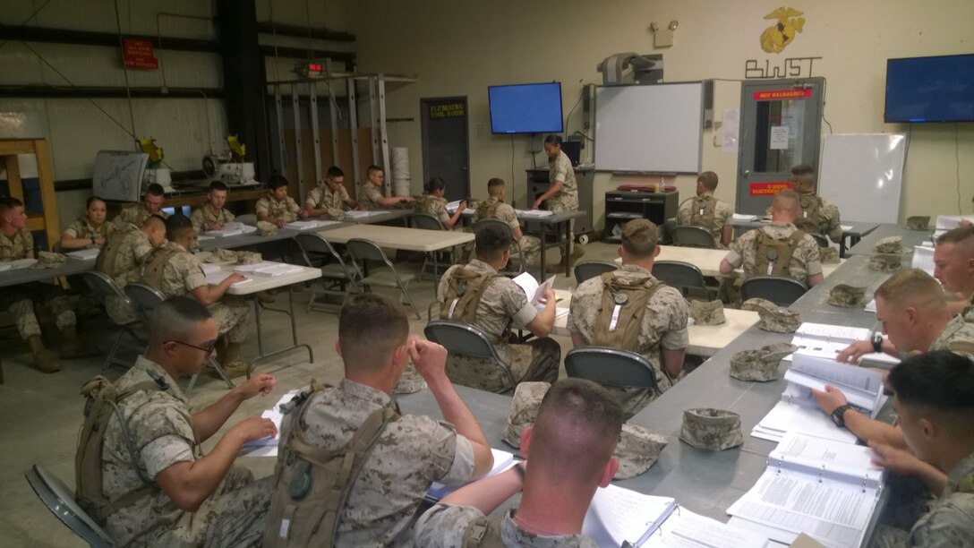 Being briefed on electrical support.