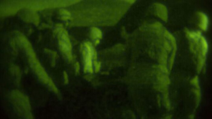 Marines work through the night to move the forward command element March 5 during Dragon Fire Exercise 15-2 at Pohakuloa Training Area, Kona, Hawaii. Night movement provides an edge over the enemy, and provides Marines with cover and concealment during their move. The Marines are with Headquarters Battery, 12th Marine Regiment, 3rd Marine Division, III Marine Expeditionary Force.