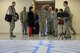 Lt. Gen. Carlton D. Everhart II, 18th Air Force Commander, listens to Lt. Col. Christine Blice-Baum, 375th Air Mobility Wing Chaplain, explains the meditation labyrinth that is available at the chapel at Scott Air Force Base, Illinois, March 6, 2015. The labyrinth allows a user to participate in a walking meditation. The chapel has the capability to serve several religions, including Wiccan, Buddhism and Baha’i. (U.S. Air Force photo by Airman 1st Class Erica Crossen)