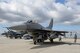 A crew chief, 148th Fighter Wing, Duluth, Minn. prepares a Block 50, F-16 for take-off during a Sentry Savannah training exercise, Feb 10, 2015, Savannah, Ga.  The Sentry Savannah training exercise allows fighter pilots to participate in war simulations that depict what they would face in a real world scenario.  (U.S. Air National Guard photo by Master Sgt. Ralph Kapustka/Released)