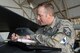 Master Sgt. Adam Hieb, 148th Fighter Wing, Duluth, Minn. documents data on a Block 50 F-16  during a Sentry Savannah training exercise, Feb 9, 2015, Savannah, Ga.  The Sentry Savannah training exercise allows fighter pilots to participate in war simulations that depict what they would face in a real world scenario.  (U.S. Air National Guard photo by Master Sgt. Ralph Kapustka/Released)