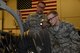 Senior Airman William Lacine and Staff Sgt. Matthew McEwen, 148th Fighter Wing Engine Shop inspect second stage fan blades on an F-16 engine, March 7, 2015, Duluth, Minn.  These routine inspections are in place to catch problems when they are small and fix them before they blossom into much bigger problems.  (U.S. Air National Guard photo by Master Sgt. Ralph J. Kapustka/Released)