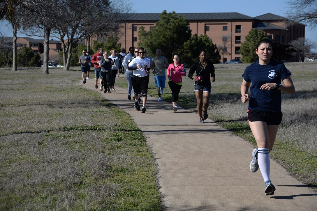 Women's History Month kicked off at Sheppard Air Force Base Texas with the "women in history" 5K fun run and team relay March 6, 2015. What started as Women's History Week in 1982 later transformed into a month-long appreciation for women's history in 1987. (U.S. Air Force photo/Airman 1st Class Robert L. McIlrath)