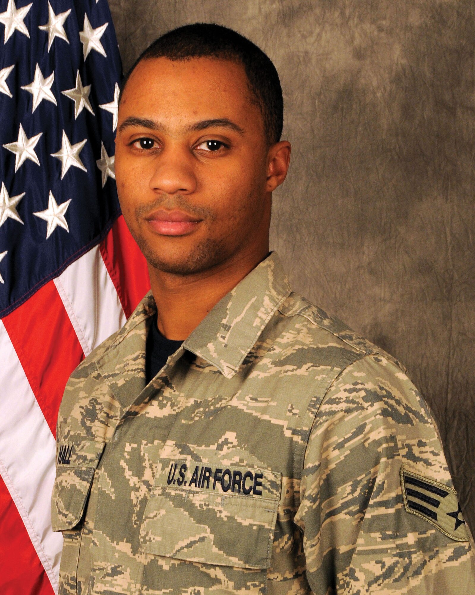 WRIGHT-PATTERSON AIR FORCE BASE, Ohio - Senior Airman Stephan Hall, 445th Force Support Squadron services journeyman, is the 445th Airlift Wing Airman of the Quarter, first quarter. (U.S. Air Force photo/Tech. Sgt. Anthony Springer)