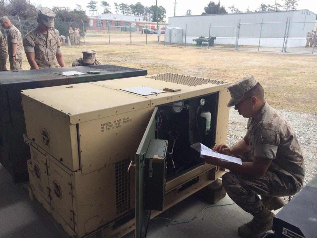 Marines perform an operations practical application.