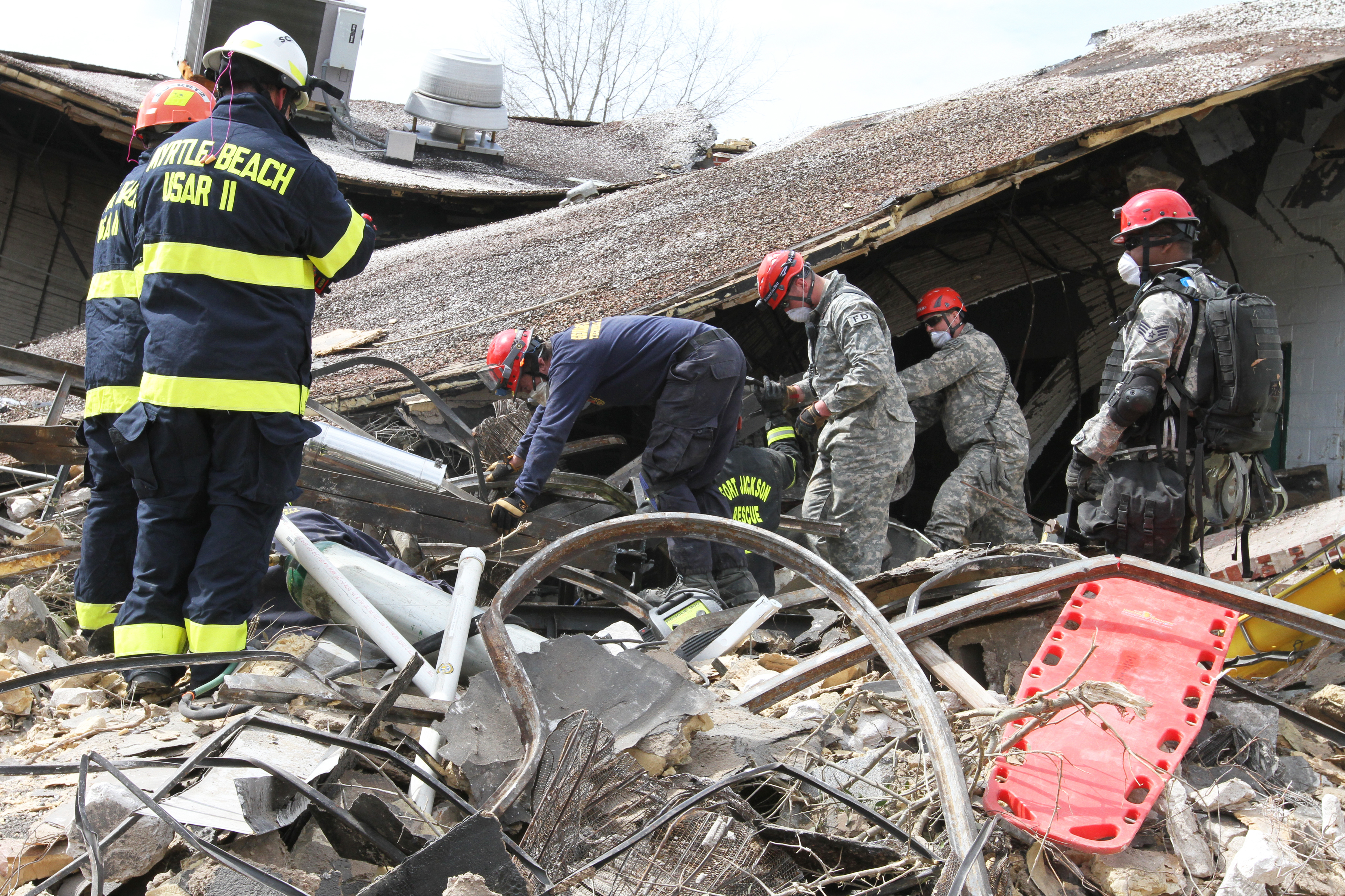 National Guard Soldiers From South Carolina And Georgia As Well As Local And State Emergency Responders