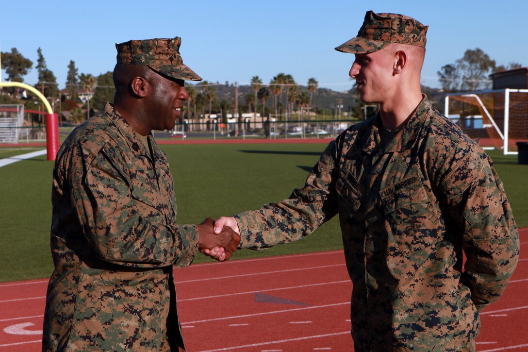 Sgt. Maj. Ronald L. Green, the 18th Sergeant Major of the Marine Corps, attends the Wounded Warrior Trials Opening Ceremony at Camp Pendleton, Calif., March 5, 2015. (U.S. Marine Corps photo by Sgt. Marionne T. Mangrum)