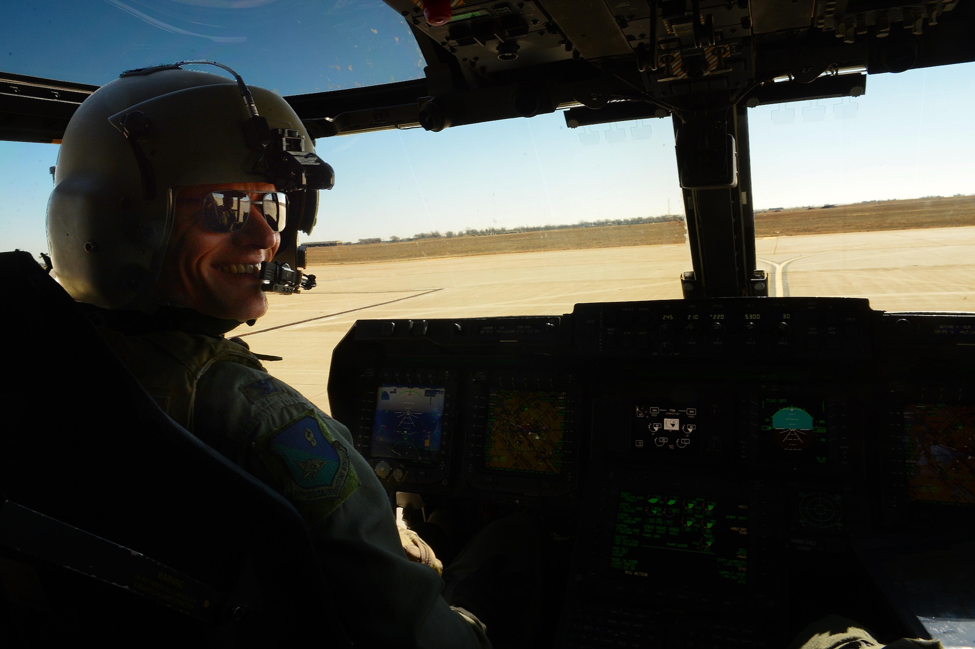 U.S. Air Force Col. Ben Maitre, 27th Special Operations Wing commander, settles into the cockpit of a CV-22 Osprey March 6, 2015 at Cannon Air Force Base, N.M. Having assumed command of the 27th SOW Feb. 17, Maitre has since dove in head-first to all things Cannon. (U.S. Air Force photo/Staff Sgt. Matthew Plew) 