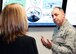 Col. George R. Farfour, vice-commander, Air Force Nuclear Weapons Center, briefs Secretary of the Air Force Deborah Lee James during the secretary’s visit to the AFNWC Monday.  The Air Force Nuclear Weapons Center delivers winning solutions to U.S. warfighters daily, to deter our enemies and assure our allies. (U.S. Air Force Photo by Meredith Mingledorff/Released)