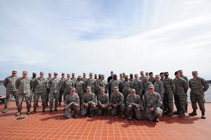 Fifty four master sergeants at Langley Air Force Base were selected for promotion to senior master sergeant March 5, 2015. U.S. Air Force officials selected 1,257 of 14,362 eligible master sergeants for promotion with a selection rate of 8.75 percent. (U.S. Air Force photo by Staff Sgt. Natasha Stannard/Released)