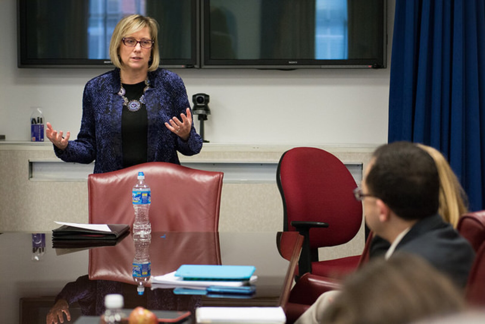 ES Industry Fellow '14 Kay Murphy addressing current students on Feb. 23