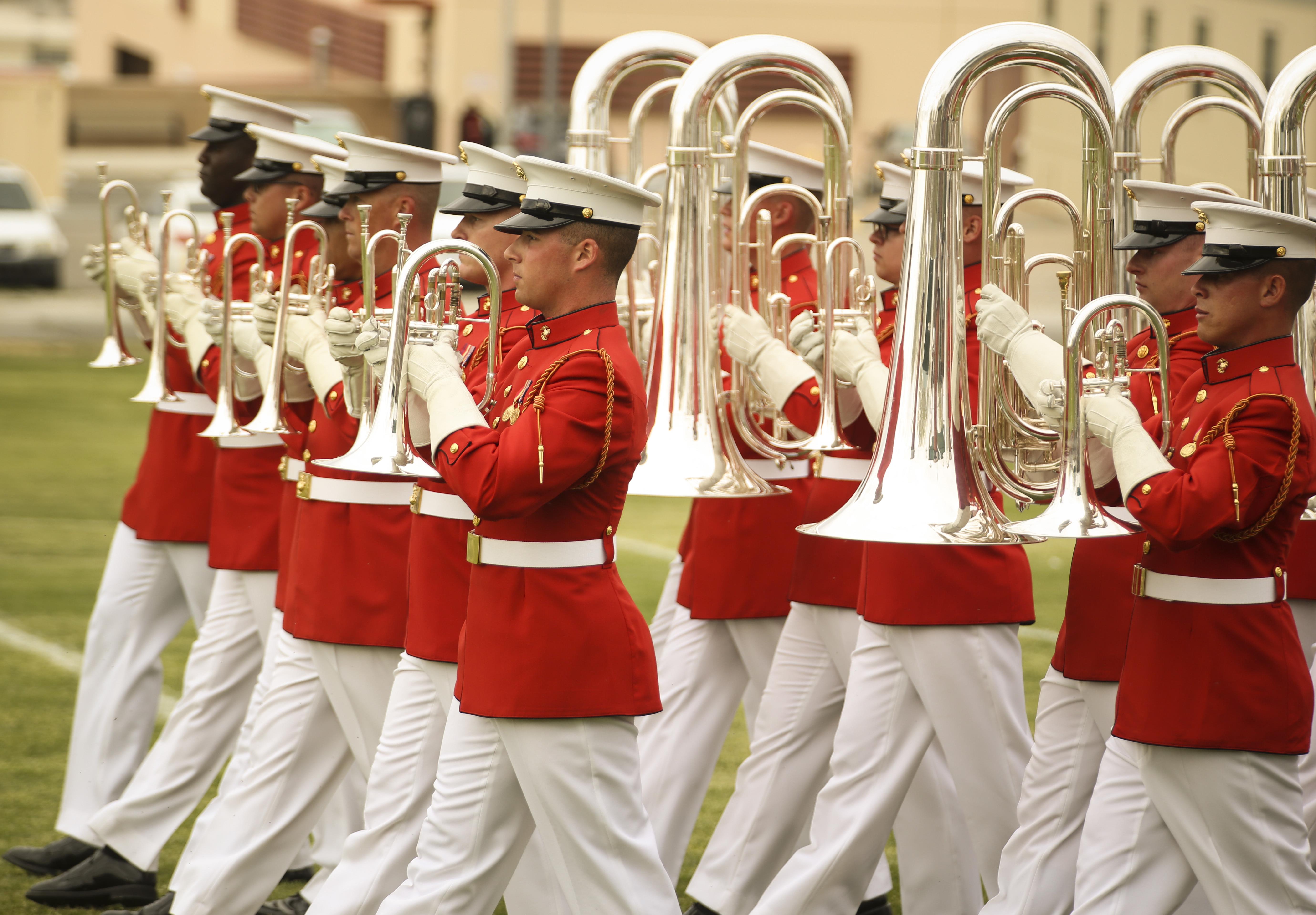 Drum and store bugle instruments