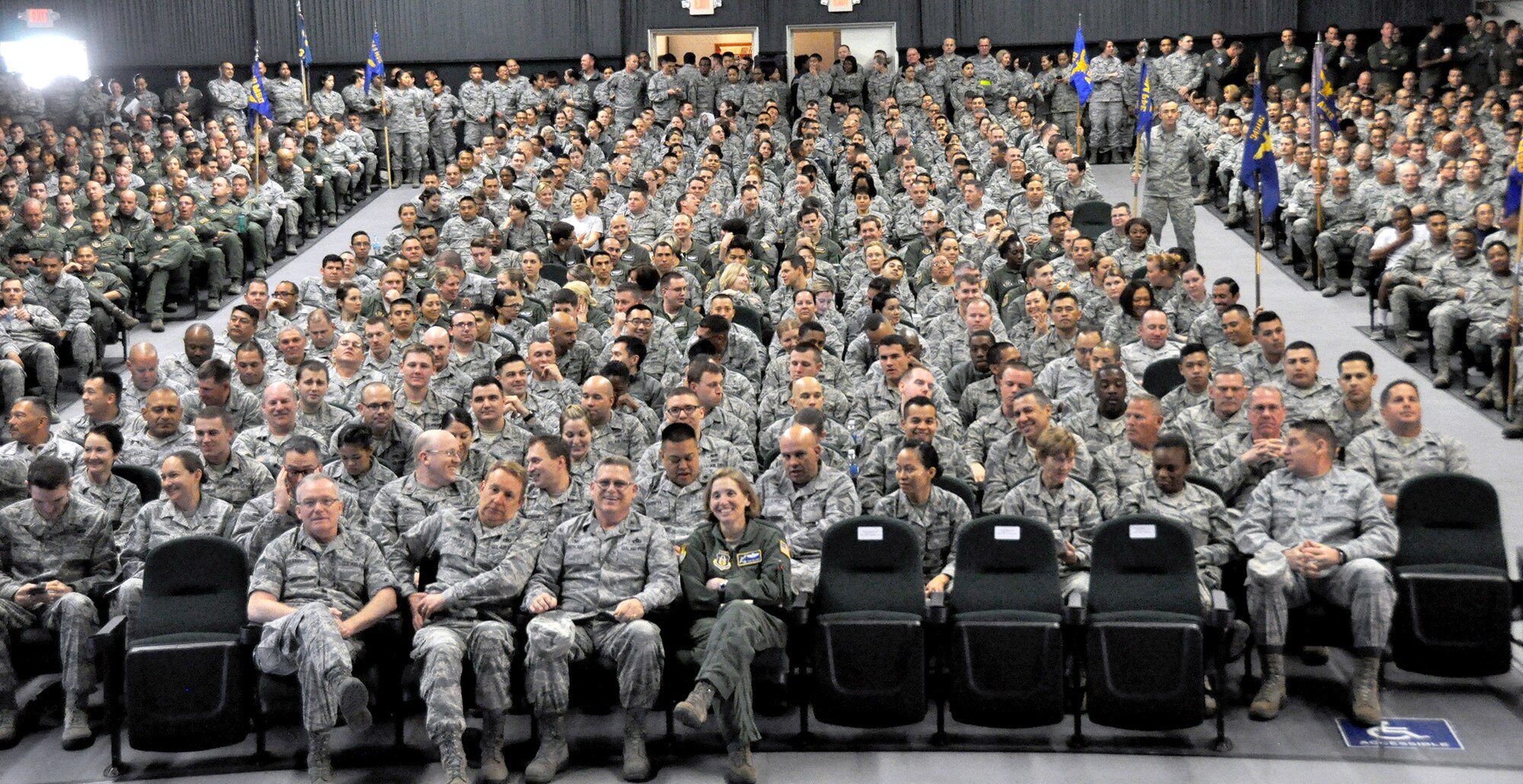 TRAVIS AIR FORCE BASE, Calif. -- 349th AMW March A-Flight Commander's Call. (U.S. Air Force photo / Staff Sgt. Amelia Leonard)