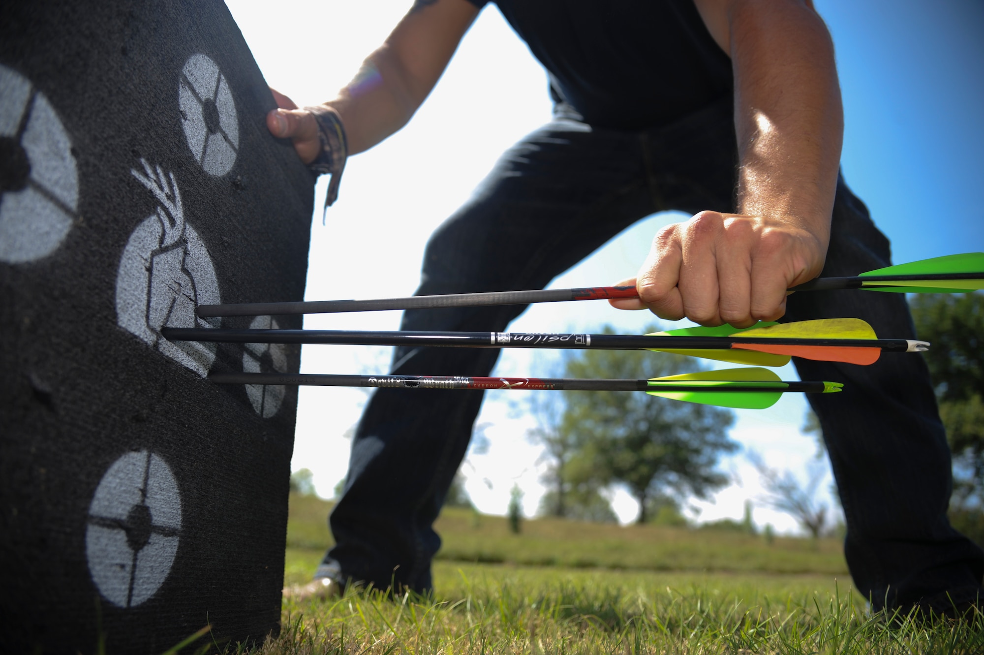 Joining the Archer’s Elite Archery Club gets you access to the archery range on base, and members can choose from multiple targets from different distances and different heights. Memberships for single individuals is $45 and $55 for families per year. (U.S. Air Force photo by Airman 1st Class Harry Brexel) 