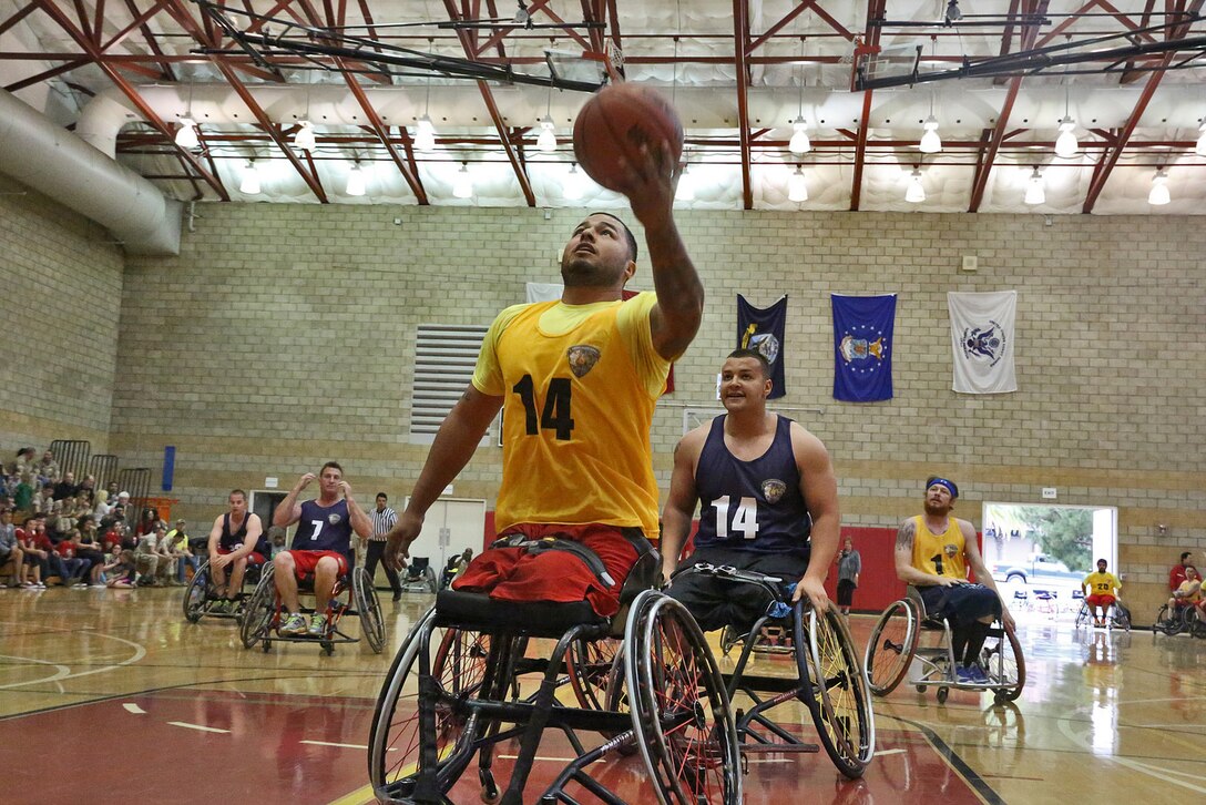 The Wounded Warrior Regiment held the 2015 Marine Corps Trials at the Paige Fieldhouse, March 3-11. The Marine Corps Trials were established to promote the health and wellness of wounded, ill, and injured Marines and Sailors. More than 260 athletes from different countries competed in eight different sports including archery, shooting, swimming, cycling, track and field, wheelchair basketball and sitting volleyball.