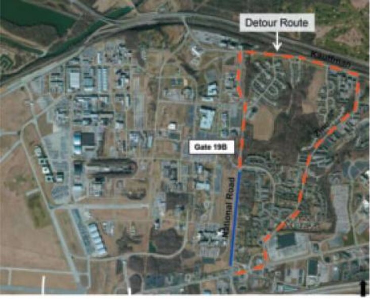 Road-widening project will affect base traffic using Gate 19B (Contributed photo)
