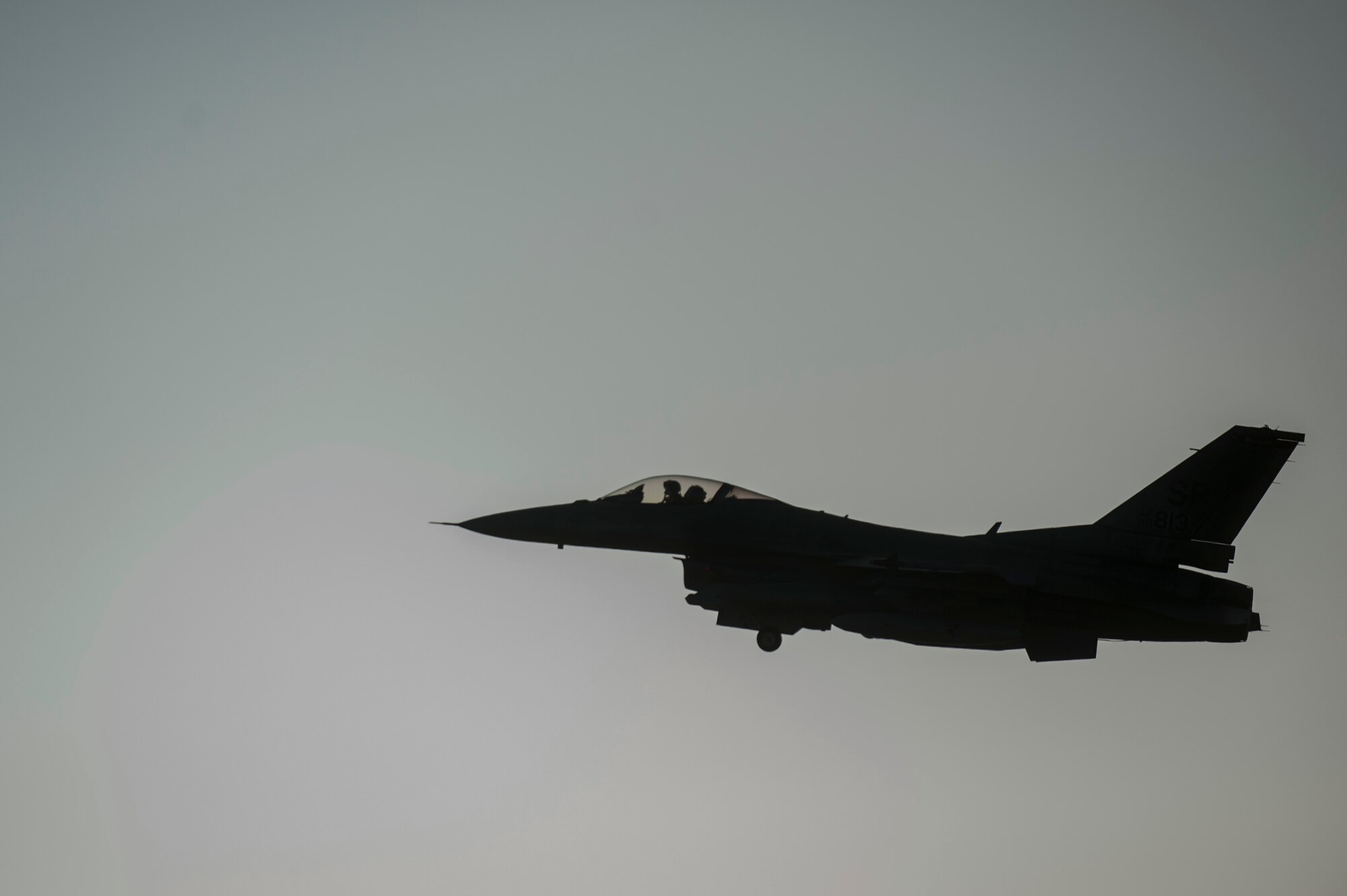 A U.S. Air Force F-16 Fighting Falcon fighter aircraft assigned to the 480th Fighter Squadron takes off from the runway at Spangdahlem Air Base, Germany, March 13, 2015. The aircraft will participate in Dacian Warhawk 2015, a bilateral flying training deployment between the U.S. and Romanian air forces at Campia Turzii, Romania, March 16-27, 2015. The exercise aims to strengthen the NATO partners’ interoperability and their readiness to conduct combined air operations. (U.S. Air Force photo by Senior Airman Rusty Frank/Released)