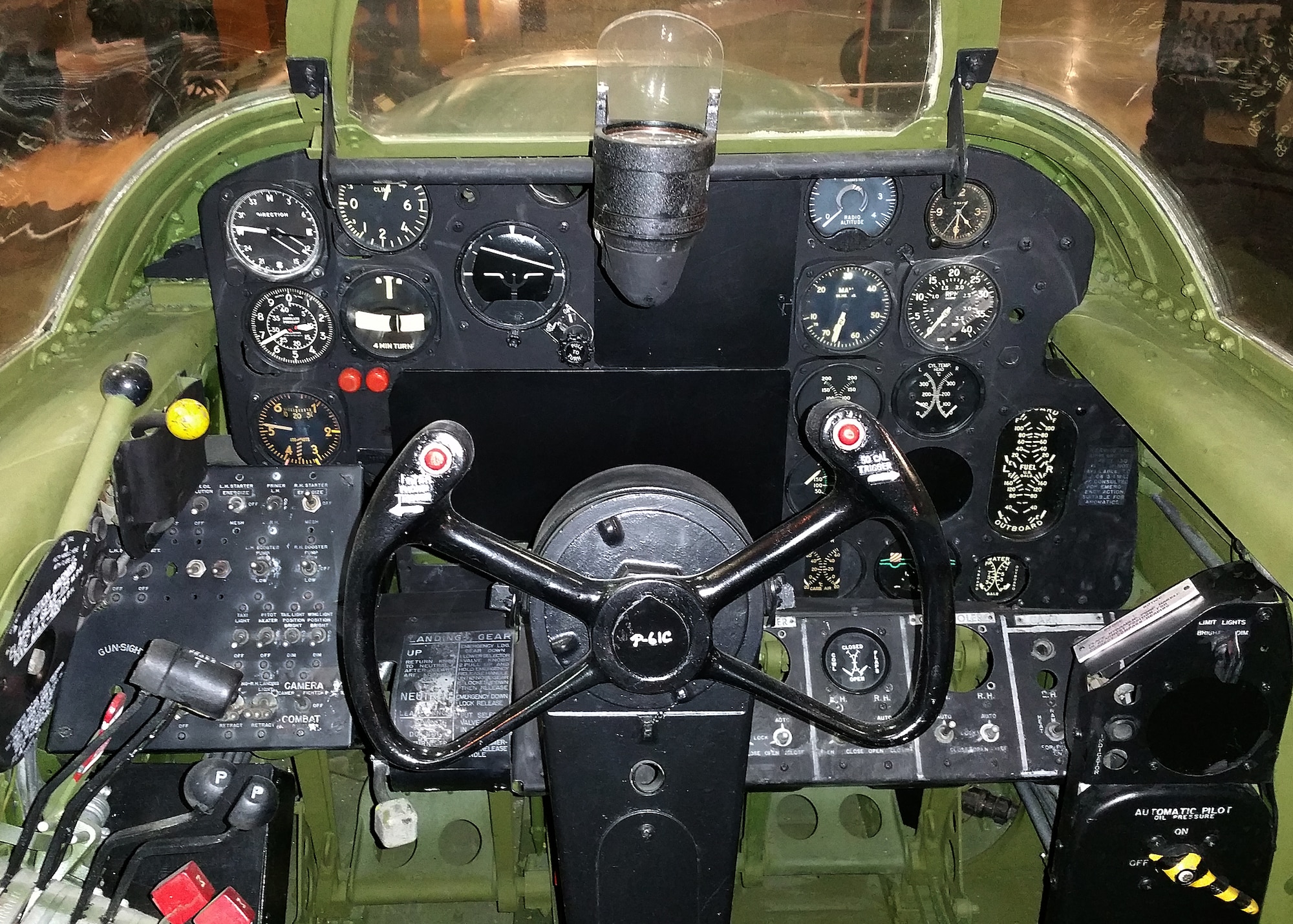 DAYTON, Ohio - Northrop P-61C cockpit in the WWII Gallery at the National Museum of the U.S. Air Force. (U.S. Air Force photo)