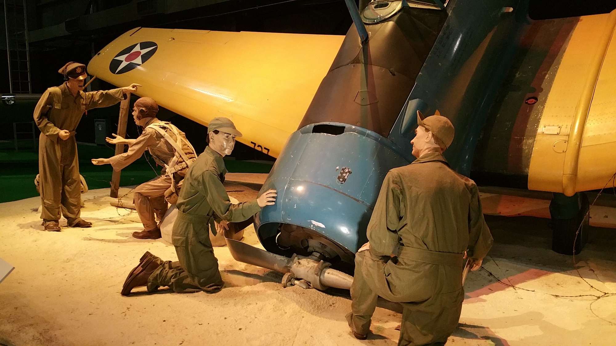 DAYTON, Ohio -- Trainer crash diorama in the Early Years Gallery at the National Museum of the United States Air Force. (U.S. Air Force photo)