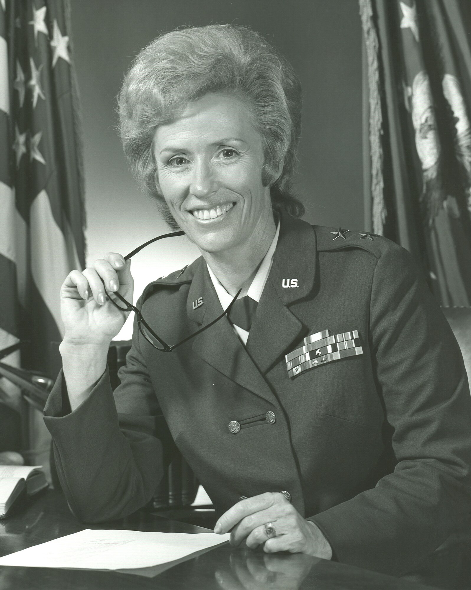 Maj. Gen. Jeanne M. Holm was the first female U.S. Air Force officer to achieve flag rank and the first female two-star general in any U.S. military branch.  She was an active exponent for expanding the opportunities for women to serve in the armed forces and a catalyst for changing their roles and career opportunities within the Air Force.