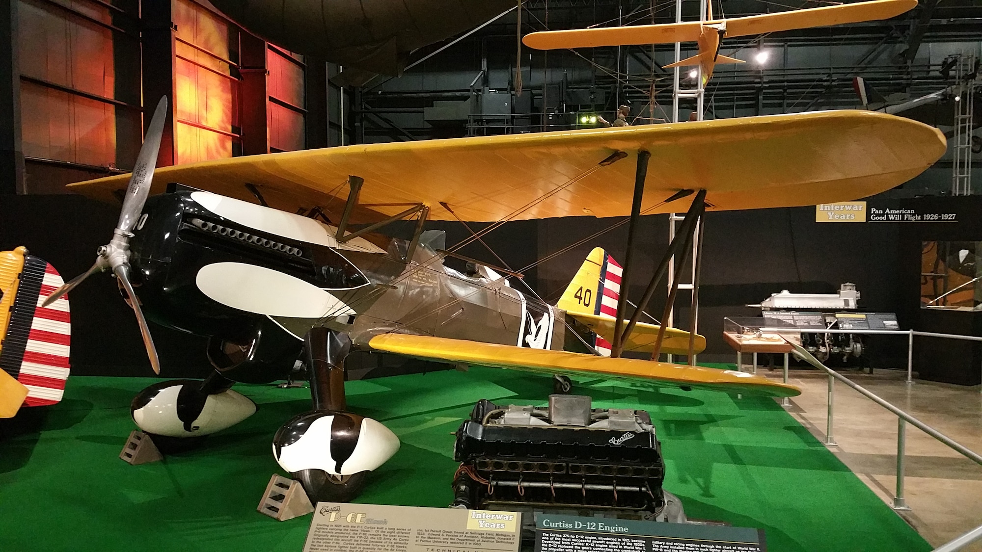 DAYTON, Ohio -- Curtiss P-6E Hawk on display in the Early Years Gallery at the National Museum of the United States Air Force. (U.S. Air Force photo)