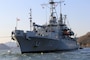 Sailors assigned to Mobile Diving and Salvage Unit (MDSU) 1, Company 1-6, embarked aboard the Military Sealift Command rescue and salvage ship USNS Salvor (T-ARS 52) work to complete a heavy lift of a 30 ton wrecked Korean vessel as part of Salvage Exercise (SALVEX) 2015. The heavy lift was the culmination of a two-week bilateral exercise between U.S. Navy divers and Republic of Korea (ROK) navy divers which focused on reinforcing teamwork and interoperability between the U.S. and ROK navies while giving Sailors the opportunity to sharpen their tactical skills. (U.S. Navy photo by Navy Diver 2nd Class Blake Florhe/Released)