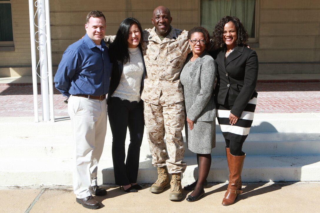 Sgt. Maj. Ronald L. Green, the 18th Sergeant Major of the Marine Corps, addresses Marines assigned to the Pentagon in Washington, D.C., March 12, 2015. (U.S. Marine Corps photo by Sgt. Marionne T. Mangrum)