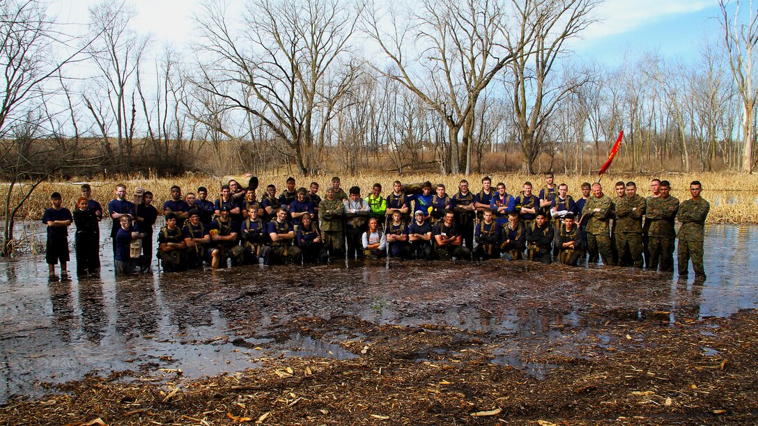 Recruiting Substation Aurora puts their Marine-applicant’s endurance to the test with a pack run through rugged terrain during an all-hands event, March 14. The applicants are a part of the Marine Corps’ Delayed Entry Program and are currently scheduled and preparing to ship to recruit training.