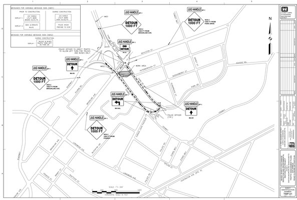 The Jug Handle roadway will be closed to vehicular and pedestrian traffic March 21-22, in order to install piping beneath the roadway as part of the Muddy River Flood Risk Management project, Boston, Massachusetts. Vehicular traffic will be detoured to Avenue Louis Pasteur for those who want to be traveling on Park Drive.
