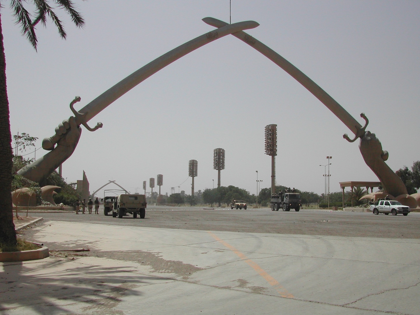 The Swords of Qadisiyah in Central Baghdad, Iraq.