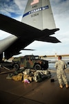 Members of 147th Reconnaissance Wing, Texas Air National Guard arrive at Valley International Airport, June 29,2010 at Harlingen, Texas. The guardsman have forward deployed to the area to preposition search and rescue and command and control elements as Hurricane Alex pushes towards the south Texas coast.