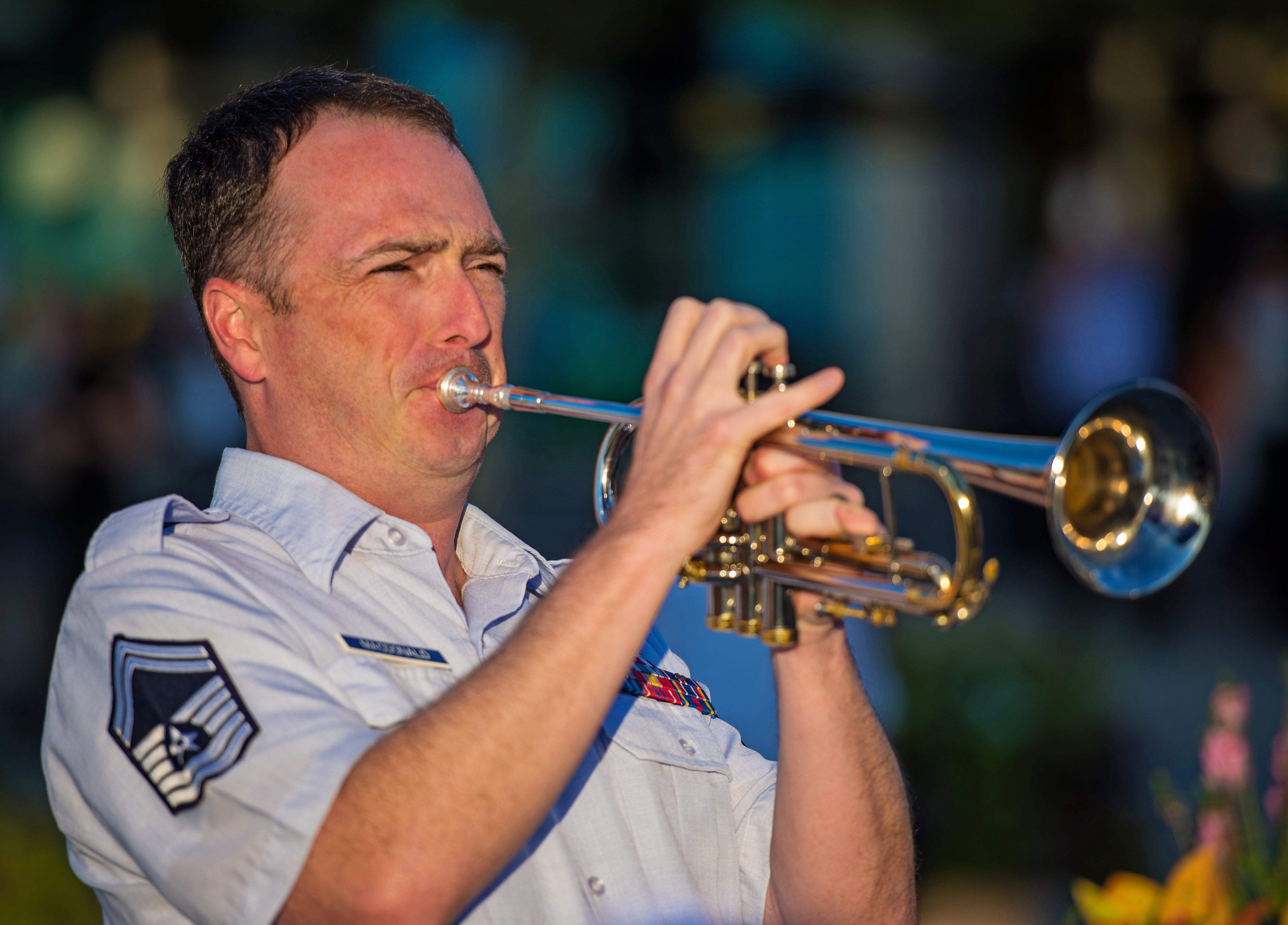 Lead trumpeter Senior Master Sgt. Brian MacDonald