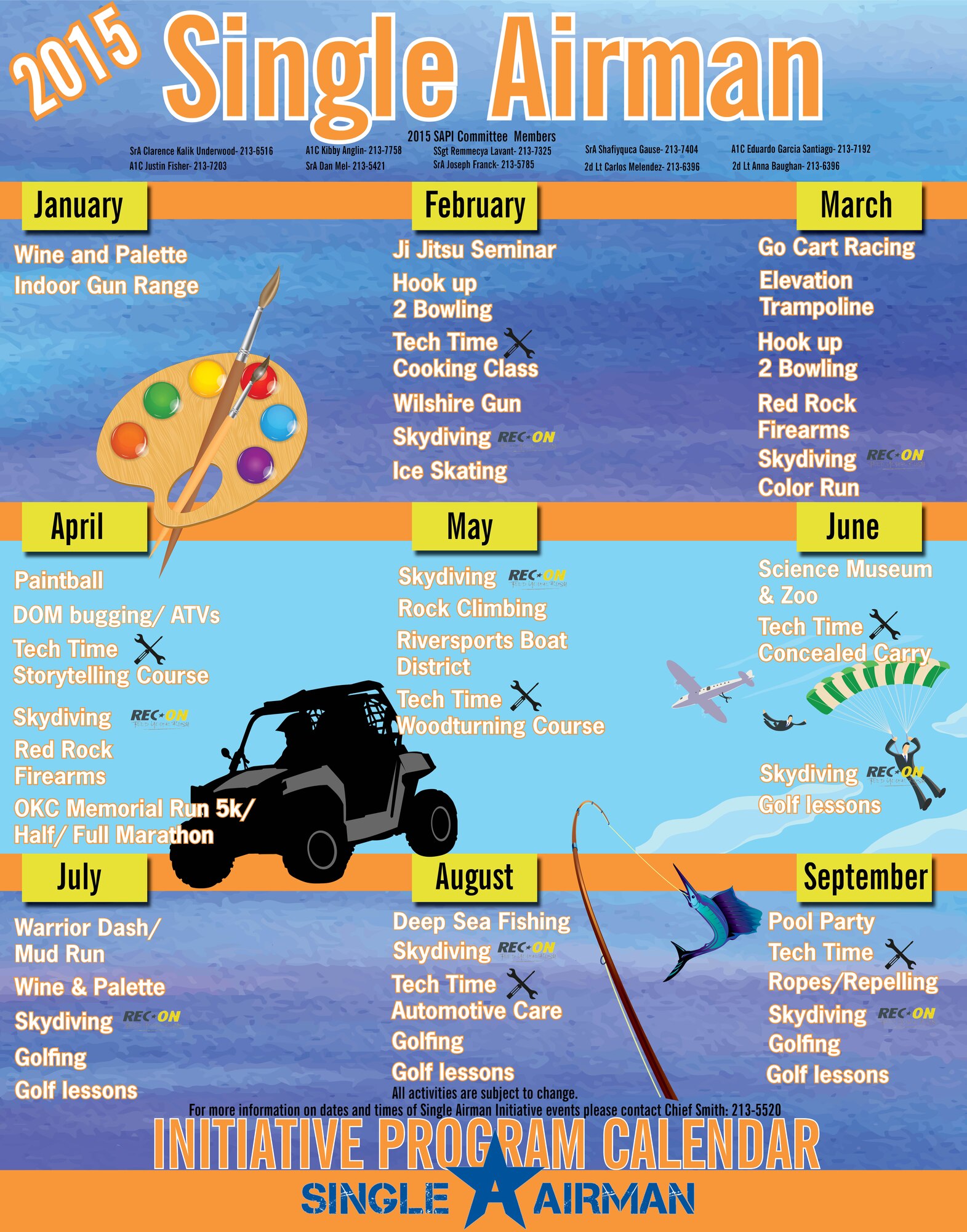 Single Airman events calendar. (courtesy graphic)