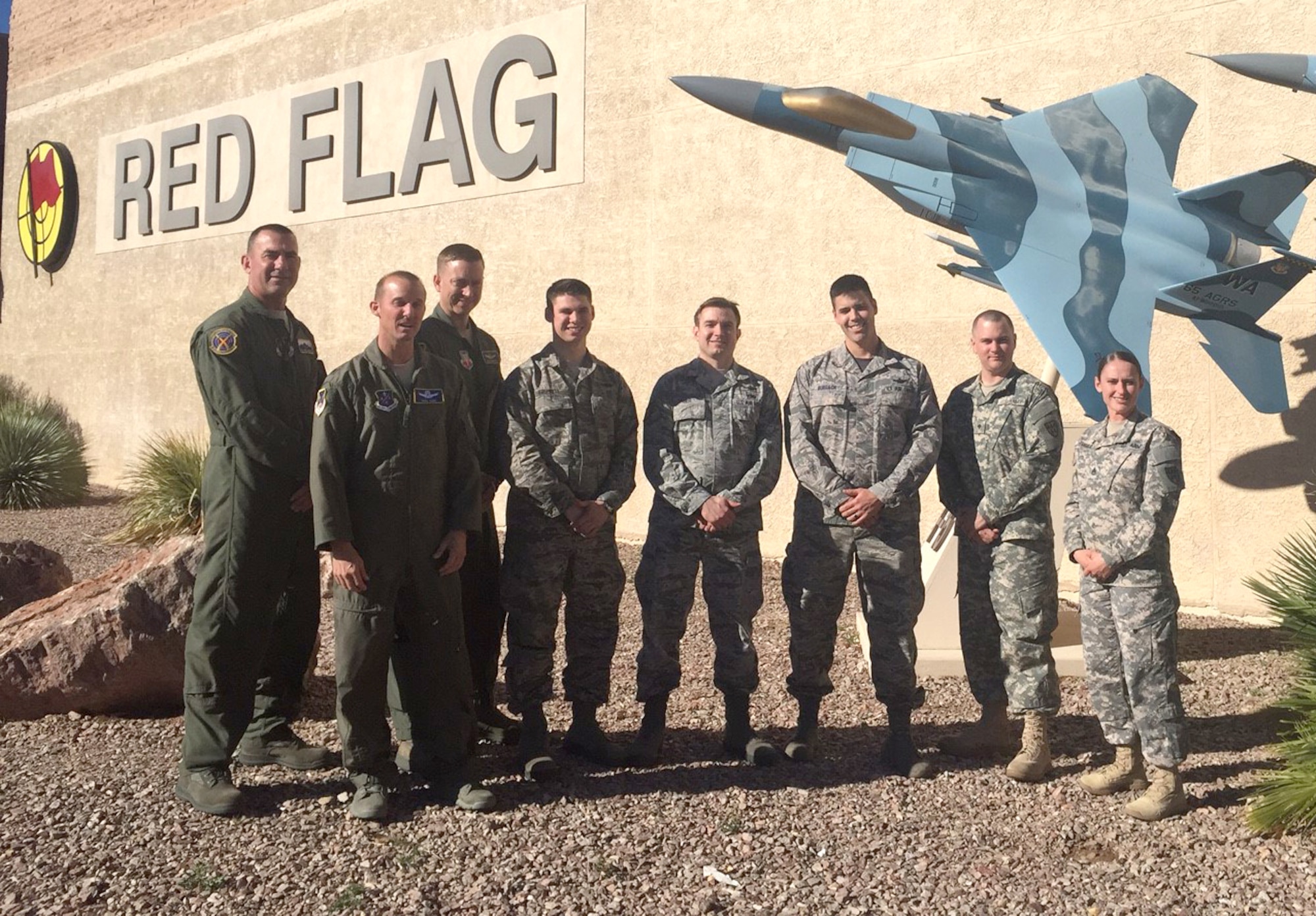 The goal for the space experts in RED FLAG 15-2 was to focus on team interaction and integration vice individual skills. Overall the training simulated major combat operations in an anti-access/aerial denied environment. (Courtesy photo)