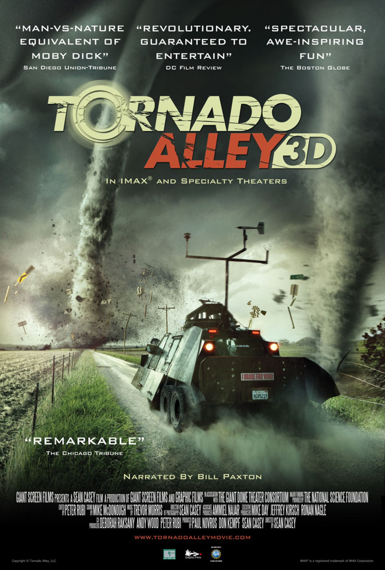 The Air Force Museum Theatre is showing the film "Tornado Alley" at noon and 4 p.m. for a special price of $5 during Family Day on March 21, 2015.