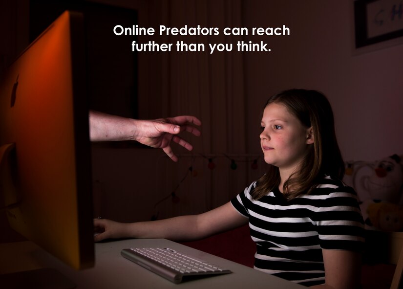 The Internet Crimes Against Children program was developed in response to the increasing number of children and teenagers using the Internet and other technology, the proliferation of child sexual abuse images available electronically, and the heightened online activity by predators seeking unsupervised contact with potential underage victims. (U.S. Air Force graphic/ Tech. Sgt. Benjamin Wilson)