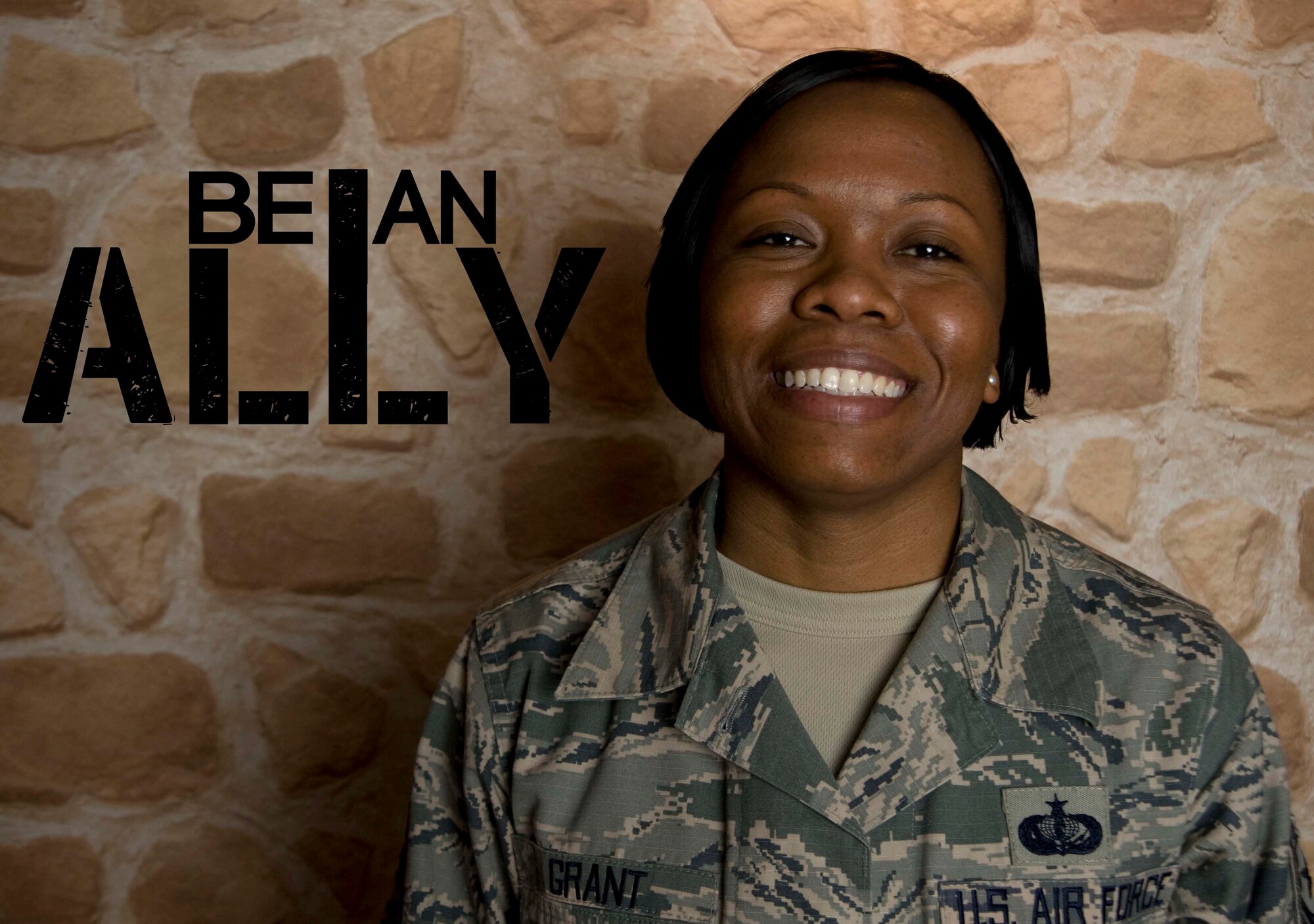 U.S. Air Force Tech. Sgt. Charity Grant, 35th Force Support Squadron Grissom Dining Facility manager and victim advocate, poses for a photo at Misawa Air Base, Japan, Mar. 10, 2015. Grant has volunteered as a Sexual Assault Response Coordinator victim advocate since 2013. As an advocate, Grant provides crisis intervention support to sexual assault victims who call the SARC for help. (U.S. Air Force photo by Airman 1st Class Jordyn Rucker/Released)