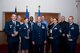 Winners of the U.S. Air Force Warfare Center annual awards pose for a photo with Maj. Gen. Jay Silveria, USAFWC commander, during the awards banquet at Nellis Air Force Base, Nev., March 13, 2015. Award winners for 2014 are: Airman, Senior Airman Hannah R. Howey, 799th Security Forces Squadron; Noncommissioned Officer, Staff Sgt. Paul R. Yoder, 99th Communications Squadron; Senior Noncommissioned Officer, Master Sgt. Jennifer M. Gaines, 99th Medical Support Squadron; First Sergeant, Master Sgt. Charles T. Forrest, 505th Training Group; Company Grade Officer, Capt. Michael E. Conrad, 422nd Test and Evaluation Squadron; Field Grade Officer, Maj. Robert D. Miller, 31st Test and Evaluation Squadron; Civilian Category 1, Lisa M. Winkelman, 99th Aerospace Medicine Squadron; Civilian Category 2, David L. Kazebeer, 83rd Fighter Weapons Squadron; Civilian Category 3, Carolina B. Adams, 505th Command and Control Wing; Civilian Category 4, Terry M. Simo, 505th Test Squadron. (U.S. Air Force photo by Senior Airman Timothy Young)