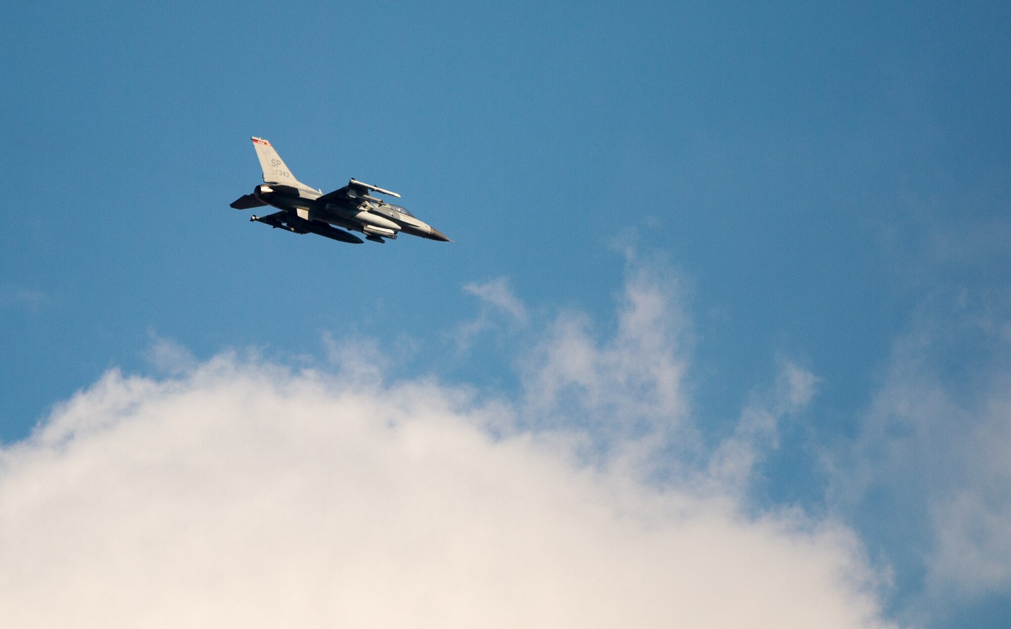 A 480th Fighter Squadron pilot prepares to land at Campia Turzii, Romania during Dacian Warhawk, a two-week training mission designed to increase the interoperability between the U.S. and Romania, March 17, 2015. The 52nd Fighter Wing, from Spangdahlem Air Base, Germany, joined Airmen from the 435th Air Ground Operations Wing from Ramstein Air Base, Germany, in a bilateral training event with the Romanian air force. (U.S. Air Force photo/Staff Sgt. Armando A. Schwier-Morales)