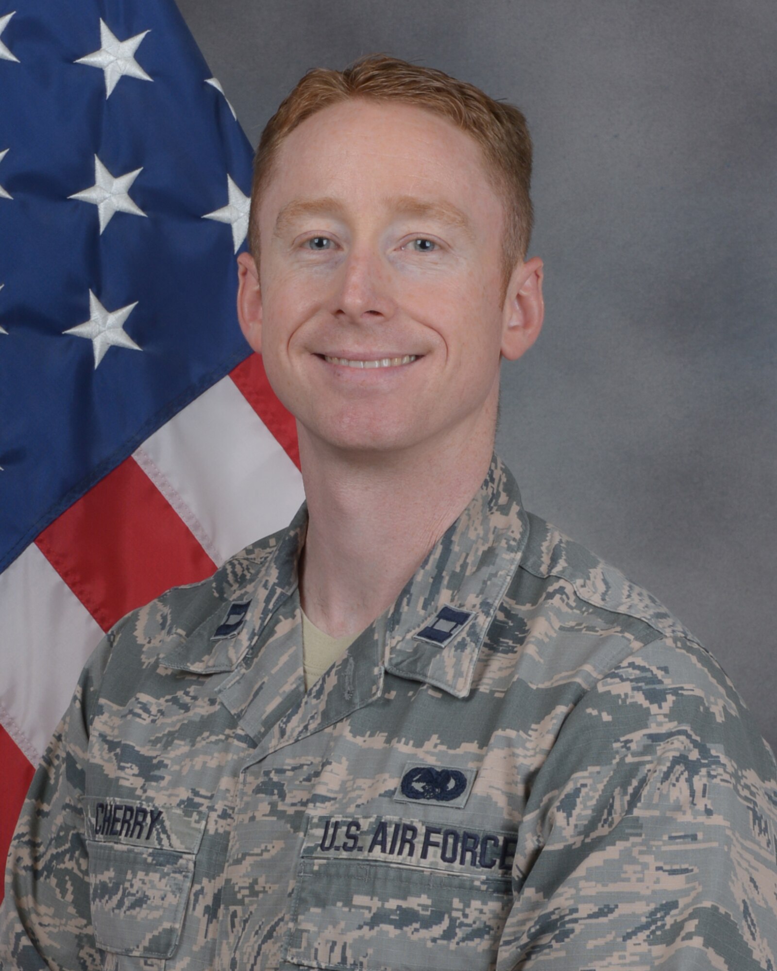 Capt. Matt Cherry, 379th Expeditionary Logistics Readiness Squadron operations officer, was selected as the 2014 Air Force Logistics Readiness Company Grade Officer of the Year. (U.S. Air Force photo by Senior Airman Kia Atkins)