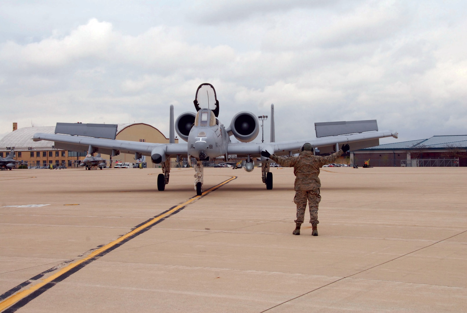 The first A-10 Warthog training aircraft recently arrived at the Indiana Air National Guard's 122nd Fighter Wing in Fort Wayne. The unit is converting from the F-16 Fighting Falcon to the A-10 this year.