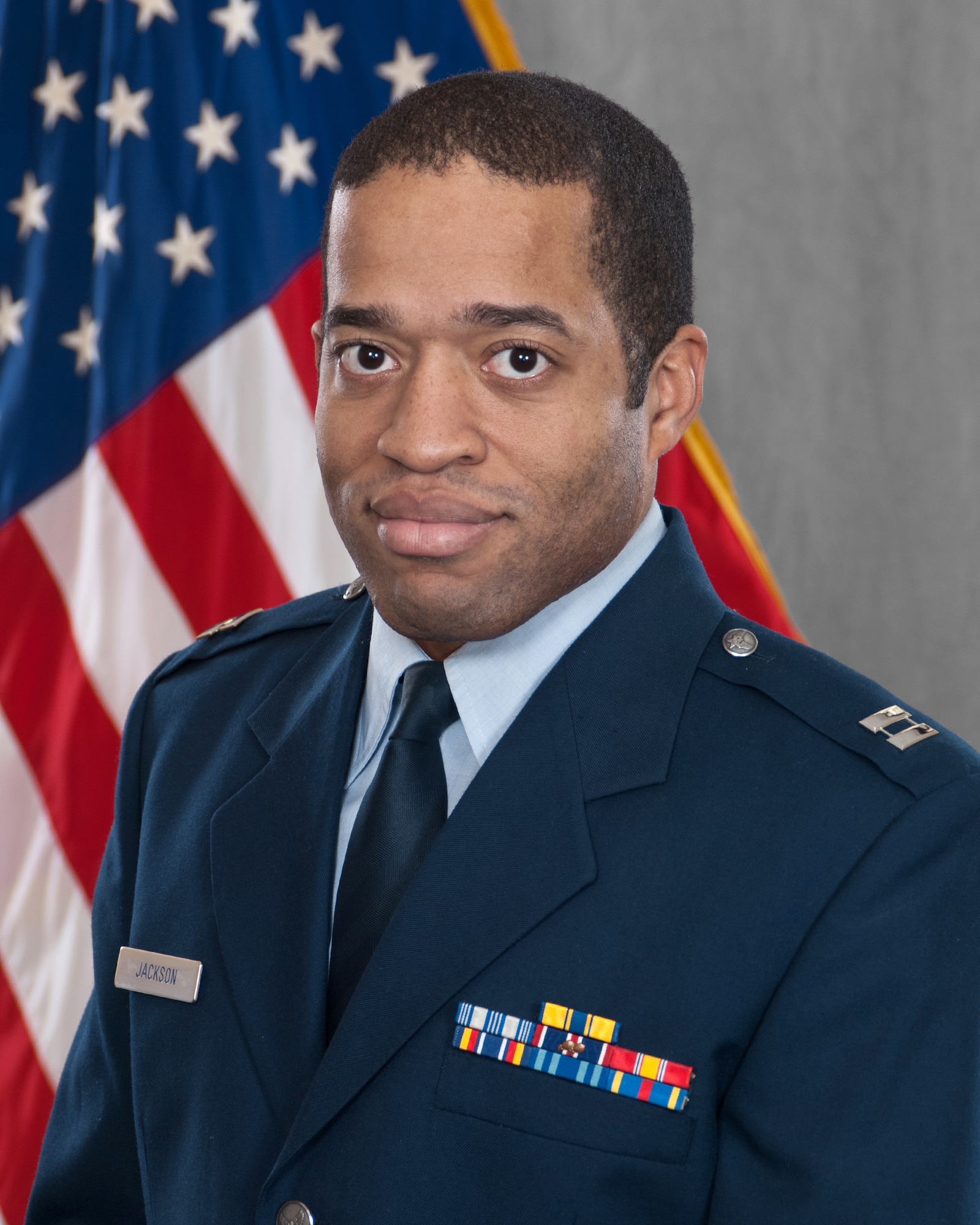 VANCE AIR FORCE BASE, Okla. -- Capt. Leroy Jackson, from the 71st Operations Support Squadron and currently deployed to Southwest Asia, was selected as the Col. Derrel L. Dempsey Officer of the Year for 2014. (U.S. Air Force photo / Terry Wasson)